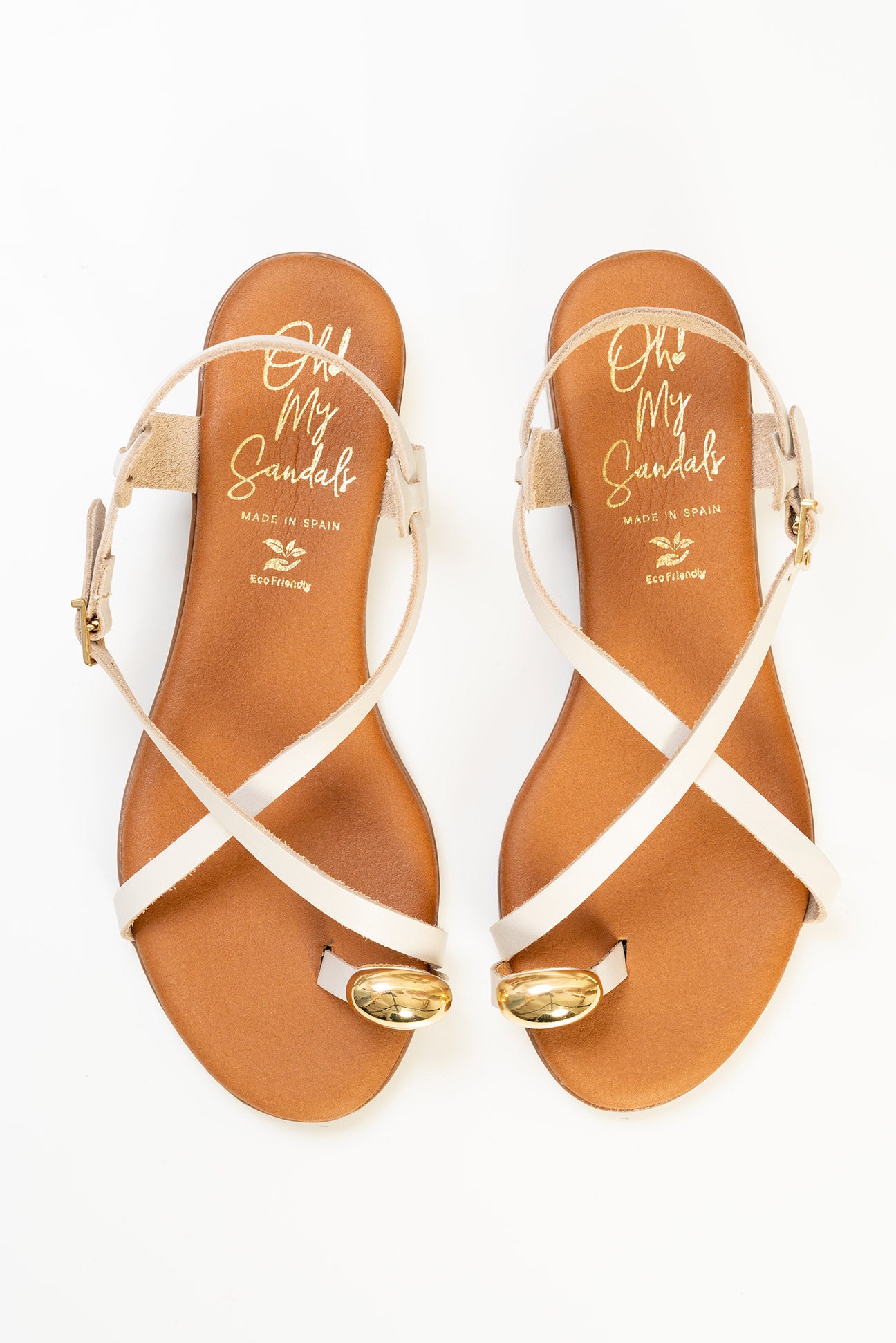 Sandalia Mujer Piel Gladys Hielo