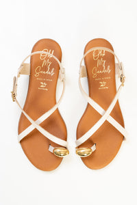 Sandalia Mujer Piel Gladys Hielo
