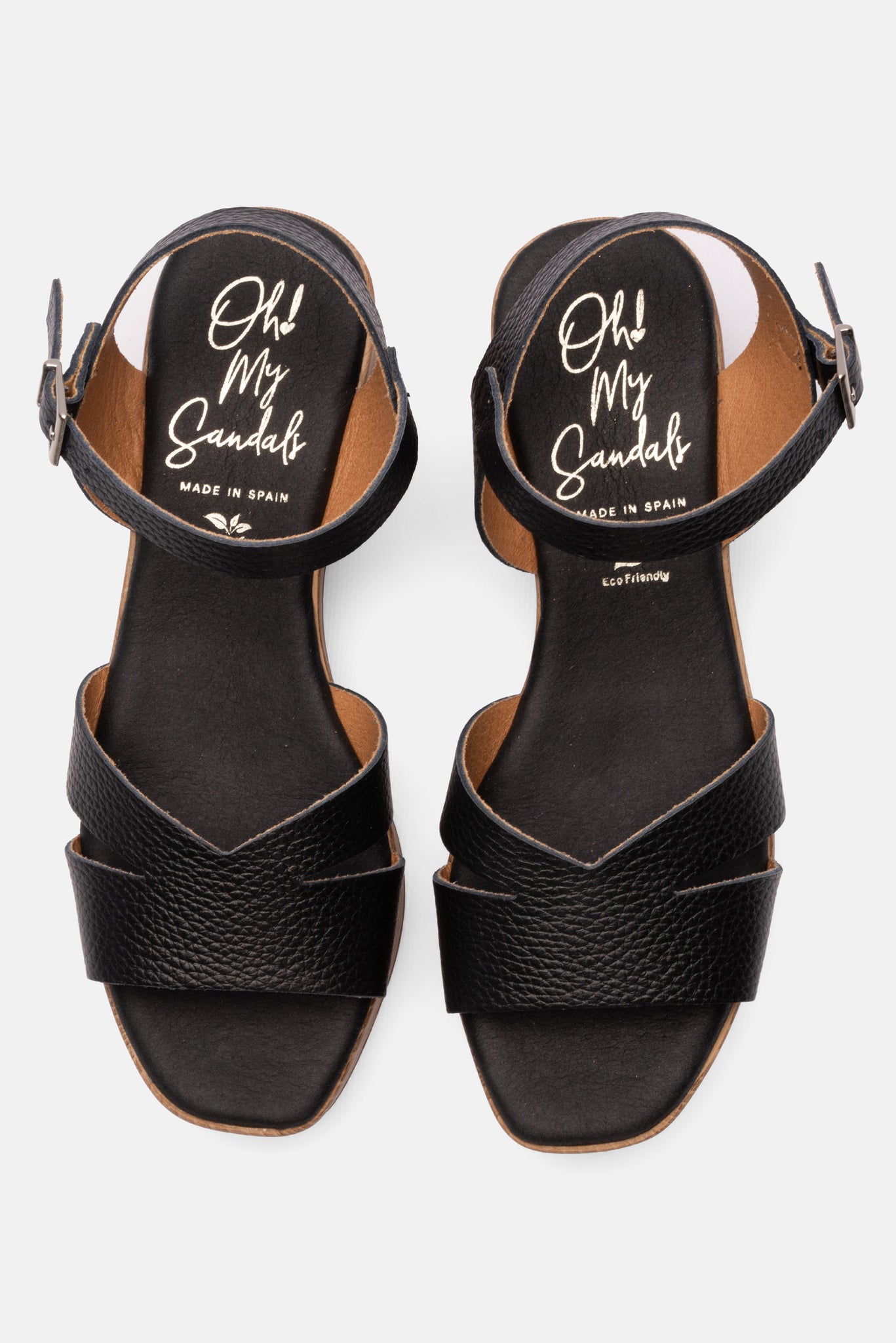 Sandalia Mujer Piel Pamela Negro – Oh My Sandals